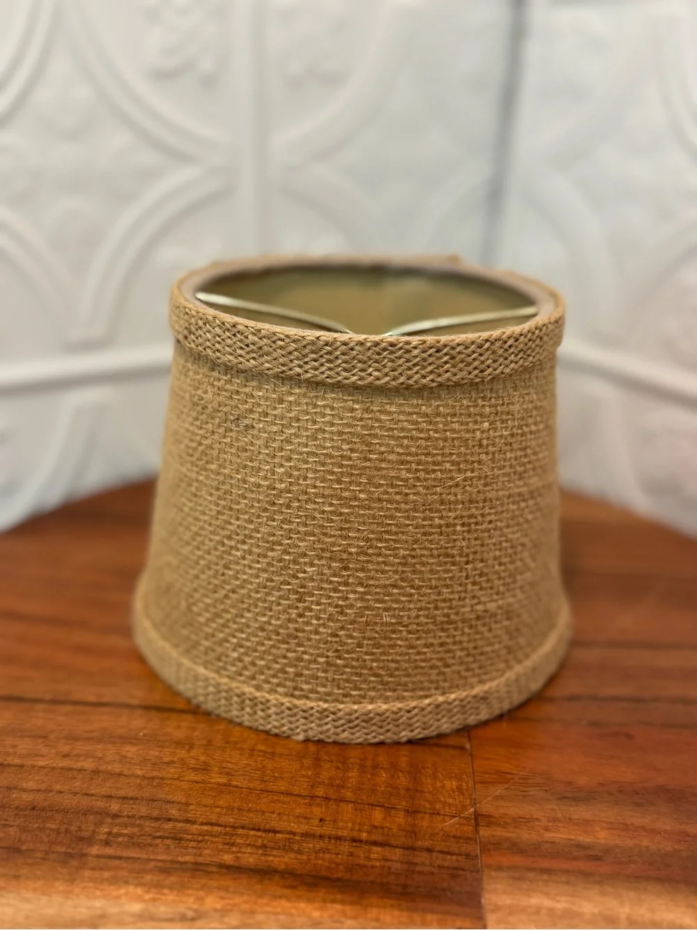 Neutral Burlap Lamp Shade -